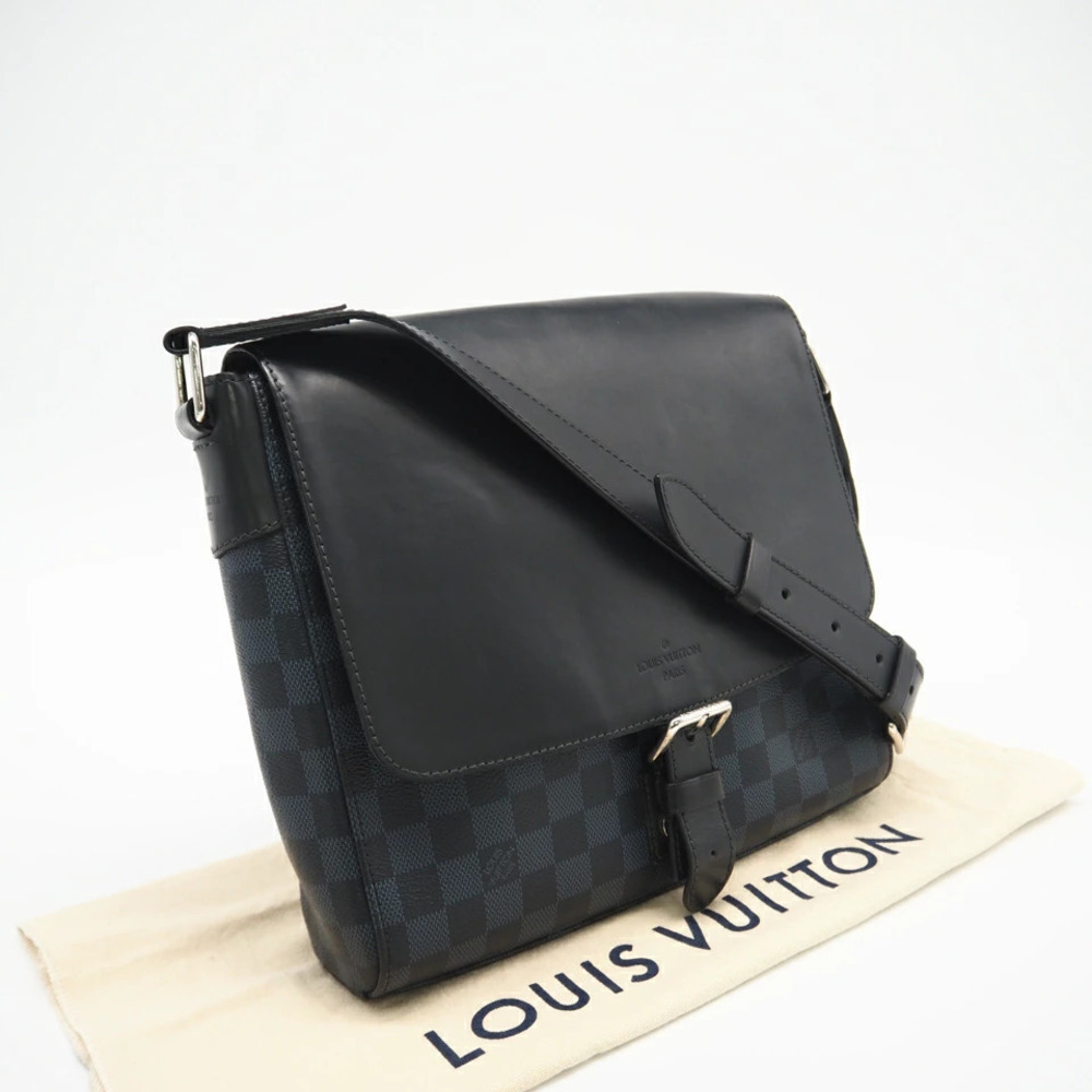 Louis Vuitton Damier Cobalt Blue Newport Messenger Bag Black